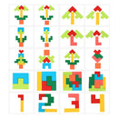 Wooden Tetris Game Jigsaw Puzzle Toys Wood Tangram Brain-Teaser Puzzle Game