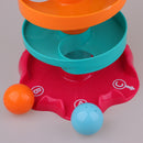 Ball Drop Toy 5 Layer Tower Run with Swirling Ramps 3 Balls Development Toy