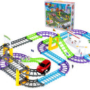 Multi-Color Electric DIY Assembly Racing Car Rail Track Set, Early Developmental Toy for Kids