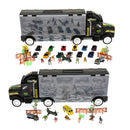16Pcs 22 Inch Transport Carrier with Small Dinosaur Model Figures, Helicopter and Vehicles, Great Birthday Christmas Gift for Kids