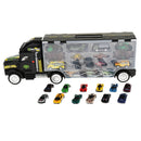 28Pcs 22 Inch Transport Carrier with Small Dinosaur Model Figures, Helicopter and Vehicles, Great Birthday Christmas Gift for Kids
