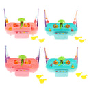 Kids Baby Electronic Add Water Circulating Fishing Game Toy Set with Music & Sound Swimming Pool Toy - 6 Ducks Blue
