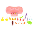 Kids Baby Electronic Add Water Circulating Fishing Game Toy Set with Music & Sound Swimming Pool Toy - 6 Ducks Pink