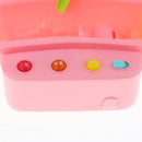 Kids Baby Electronic Add Water Circulating Fishing Game Toy Set with Music & Sound Swimming Pool Toy - 3 Duck + 3 Fish Pink