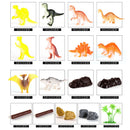 44 Pieces of Realistic Dinosaur Model Figures with a Storage Box, T-rex, Triceratops, Stegosaurus