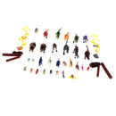 44 Pieces of Realistic Dinosaur Model Figures with a Storage Box, T-rex, Triceratops, Stegosaurus