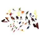 44 Pieces of Realistic Dinosaur Model Figures with a Storage Box, T-rex, Triceratops, Stegosaurus