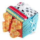 6 in 1 Soft Baby Cloth Cube , Learn to Dress Montessori Basic Life Skills Learning Toys Developmental Zip, Snap, Button, Buckle, Lace,Tie Game
