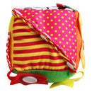6 in 1 Soft Baby Cloth Cube , Learn to Dress Montessori Basic Life Skills Learning Toys Developmental Zip, Snap, Button, Buckle, Lace,Tie Game