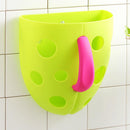 Kids Baby Sucker & Self Hanging Hook Bathing Toys Storage Box Bathroom Accessories Â–Green