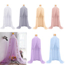 Princess Bed Canopy Mosquito Net for Round Dome Castle Play Tent, Yarn Curtain Crib Netting Hanging Home Decor - White