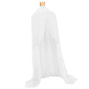 Princess Bed Canopy Mosquito Net for Round Dome Castle Play Tent, Yarn Curtain Crib Netting Hanging Home Decor - White
