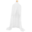 Princess Bed Canopy Mosquito Net for Round Dome Castle Play Tent, Yarn Curtain Crib Netting Hanging Home Decor - White