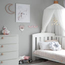 Princess Bed Canopy Mosquito Net for Round Dome Castle Play Tent, Yarn Curtain Crib Netting Hanging Home Decor - White