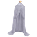 Princess Bed Canopy Mosquito Net for Kids Baby Round Dome Castle Play Tent, Yarn Curtain Crib Netting Hanging Home Decor - Grey