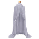 Princess Bed Canopy Mosquito Net for Kids Baby Round Dome Castle Play Tent, Yarn Curtain Crib Netting Hanging Home Decor - Grey