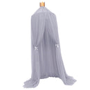 Princess Bed Canopy Mosquito Net for Kids Baby Round Dome Castle Play Tent, Yarn Curtain Crib Netting Hanging Home Decor - Grey