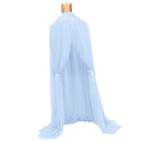 Princess Bed Canopy Mosquito Net for Round Dome Castle Play Tent, Yarn Curtain Crib Netting Hanging Home Decor - Blue