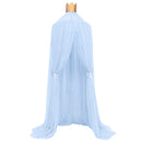 Princess Bed Canopy Mosquito Net for Round Dome Castle Play Tent, Yarn Curtain Crib Netting Hanging Home Decor - Blue