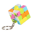 Mini 3x3x3 Magic Cube Speed Twist Cube Keychain Intelligence Toy Gift