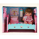 Set of 17 Pieces Pretend Play Doll Girl Bed Clothes Set for Kids Role Play Mummy Creative Toy Birthday Gift