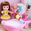 Set of 13 Pieces Pretend Play Doll Girl Bathtub Clothes Set for Kids Role Play Mummy Creative Toy Birthday Gift