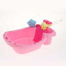 Set of 13 Pieces Pretend Play Doll Girl Bathtub Clothes Set for Kids Role Play Mummy Creative Toy Birthday Gift
