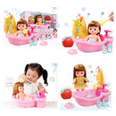 Set of 13 Pieces Pretend Play Doll Girl Bathtub Clothes Set for Kids Role Play Mummy Creative Toy Birthday Gift