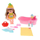 Set of 13 Pieces Pretend Play Doll Girl Bathtub Clothes Set for Kids Role Play Mummy Creative Toy Birthday Gift
