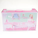 Plastic Dolls House Miniature Bedroom Furniture Kids Role Play Toy Xmas Gift