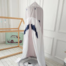 94.5Ã—23.6 Inch Cartoon Shark Bed Canopy Cotton Mosquito Net Reading Nook Kids Bedroom Decor