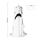 94.5Ã—23.6 Inch Cartoon Shark Bed Canopy Cotton Mosquito Net Reading Nook Kids Bedroom Decor
