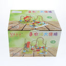 3D Farm Wooden Around Beads Maze Roller Coaster Educational Toys for Toddler Kids Baby, Colors Shapes Puzzle Learning Games Gifts