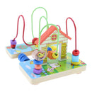 3D Farm Wooden Around Beads Maze Roller Coaster Educational Toys for Toddler Kids Baby, Colors Shapes Puzzle Learning Games Gifts