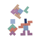 Wooden Jigsaw Puzzle Baby Early Developmental Toy Tangram, Tetris, T Puzzle Board Game Geometry Blocks Learning Gifts