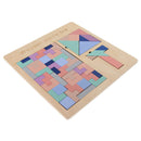 Wooden Jigsaw Puzzle Baby Early Developmental Toy Tangram, Tetris, T Puzzle Board Game Geometry Blocks Learning Gifts
