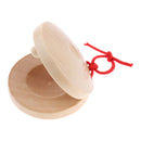 Children Preschool Wooden Castanet Kids Musical Instrument Toy Rhythm Learning Development - Wood Color
