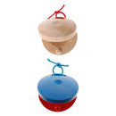 Children Preschool Wooden Castanet Kids Musical Instrument Toy Rhythm Learning Development - Wood Color