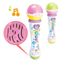 Kids High-fidelity Real Working Microphone with Flashing Light, Music Karaoke Toys with Singing Along Songs for Boys Girls