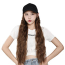 Woman Girl Duck Tongue Cap Wig Hat Light Long Halloween Party Curly Club