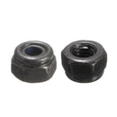 M3x0.5mm Zinc Plated Self-locking Nylon Insert Hex Lock Nuts Black 100pcs