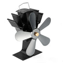 5 Blade Heat Self-Powered Wood Stove Fan Top Log Burner Fireplace Silent Ecofan