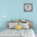 Stonebriar Square 15'' Wall Clock Rustic Farmhouse Worn Roman Numeral Vintage