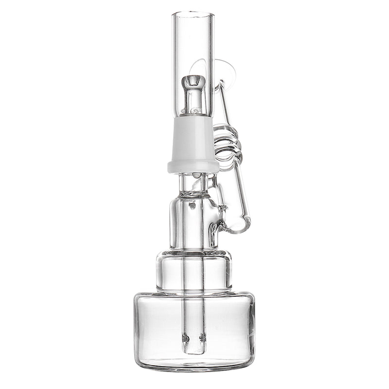 Transparent H ookah Clear Shisha Water Pipe Glass T obacco Dab Rigs For Dry Herb Waxes Oil
