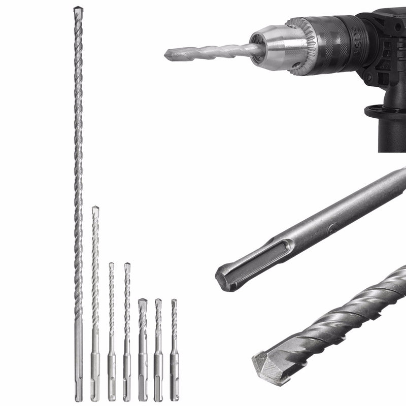 7pcs 6-12mm SDS Plus Shank Electric Hammer Drill Bit Set Carbide Tip Masonry Concrete Brick Drill Bit