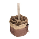 Portable Khaki Garden Tool Bag Bucket Canvas Yard Carrier Bucket Organizer