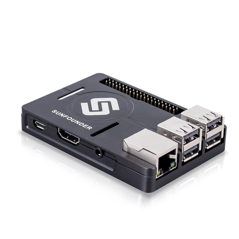 SunFounder Aluminum Alloy CNC Enclosure Case With Heat Dissipation Silica Pad For Raspberry Pi 3/2/B