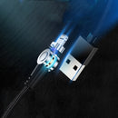 Bakeey 3A Type C Micro USB LED Light 180 Rotation Fast Charging Magnetic Data Cable For Huawei P30 P[ro Mate 30 Xiaomi Mi9 9Pro Redmi 7A Redmi 6Pro