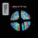 3M 5M 10M SMD3528 Non-waterproof RGB LED Strip Light DC12V + 44 Key IR Remote Control for Home Decoration