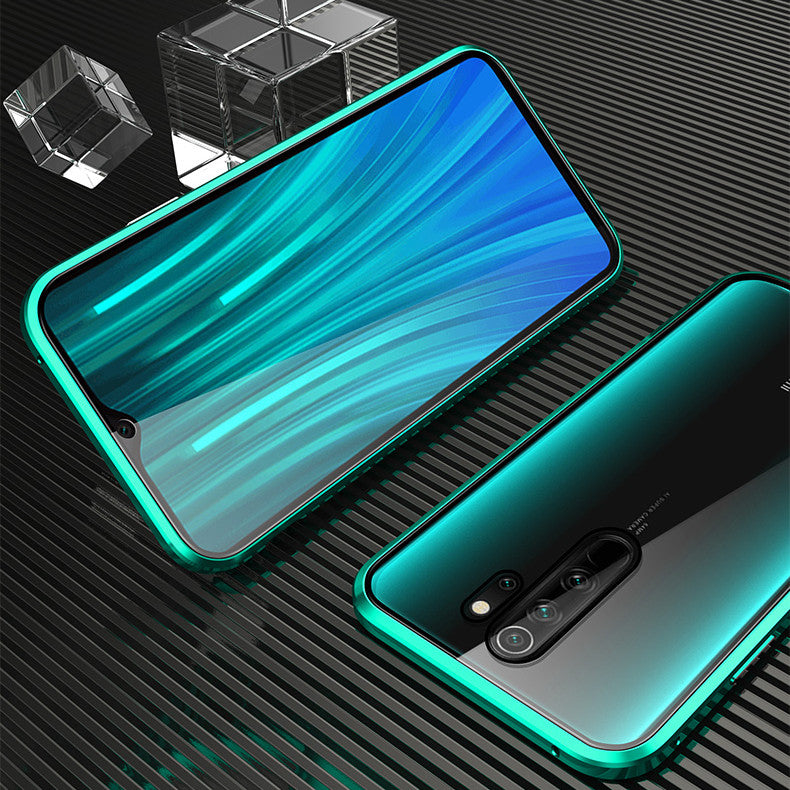 Bakeey Xiaomi Redmi Note 8 PRO 360 Curved Screen Front+Back Double-sided Full Body 9H Tempered Glass Metal Magnetic Adsorption Flip Protective Case